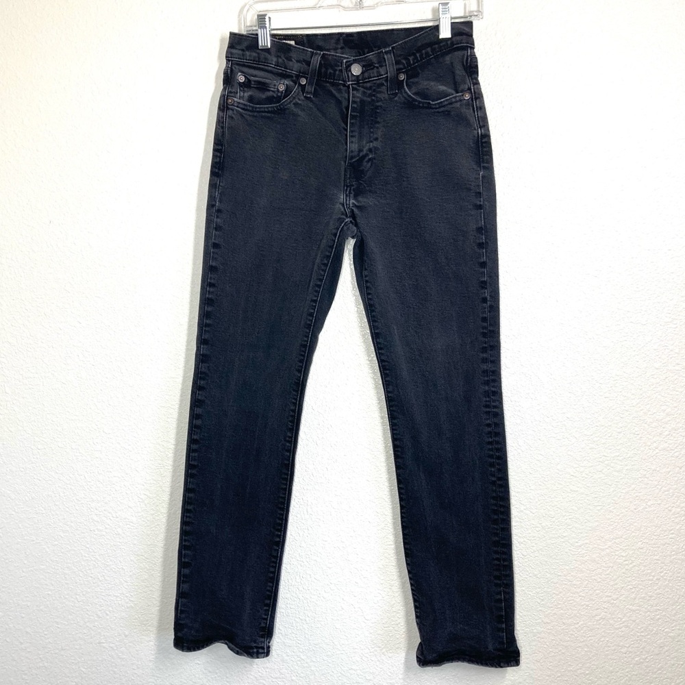 Levi's Premium Quality 514 Black Jeans straight Leg Mens 29x30 Zip Closure